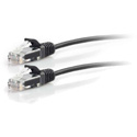 Photo of C2G Cat6 Snagless Unshielded (UTP) Slim Ethernet Cable - Cat6 Slim Network Patch Cable - Black - 6 Foot