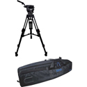 Photo of Cartoni KF22-2AM Focus 22 Head with Pan Bar - 100mm HD 2-Stage EFP Tripod - Mid-level Spreader - Rubber Feet - Soft Case