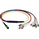 Photo of Camplex MTP Elite APC Male to 12 ST UPC External Yellow Single Mode Fiber Breakout Cable- 6 Foot