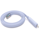 Connectronics USB-C Male to RJ45 Male Cable with USB 2.0 480Mbps Data Rate - Periwinkle - 6 Foot