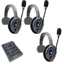 Eartec ETP3S UltraLITE PRO16 Long Range Dual Ch. Full-Duplex Wireless Intercom with 3 Single-Ear Headsets - 2.4 GHz