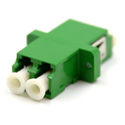 Photo of LC to LC Duplex Single Mode APC Flanged Adapter - Green - 25 Pack