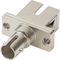 Photo of ST to SC Simplex Single Mode Coupler with Flange Ceramic Sleeve & Metal Body- 100 Pack