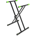 Photo of Gravity Stands KSX 2 X-Form Keyboard Stand - Double X Support with 143lb Load Capacity - Black