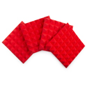 Photo of Gator Frameworks GFW-ACPNL1212PRED-4PK 2-Inch Thick 12x12 Pyramid Acoustic Foam Panels - Red - 4 Pack