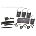 Photo of Galaxy Audio AS-950-4 Four Person Band Pack Wireless Personal In-Ear Monitoring System - N Frequency Range - 518-542 MHz