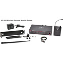 Galaxy Audio AS-950N Wireless In-ear Monitor System with Receiver / Earbuds & Rackmount Kit - N Band 518-542MHz