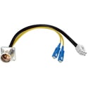 Photo of Camplex HF-EDWBP8SC-24IN LEMO EDW to Dual SC & 6-Pin RG MATE-N-LOCK Power Fiber Breakout Cable - 24 Inch