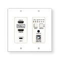 Photo of Hall Technologies Discovery 2 - 2-Gang HDBaseT 2.0 In-Wall Transmitter with USB-C & HDMI Inputs - Two Gang US Wall Plate