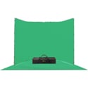 Ikan BD-13F-GRN-F Portable Panoramic Chroma Key Backdrop with Ground Cloth - Green - 13.1 Feet