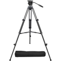 E-Image EC610R 2-Stage Carbon Fiber 65mm Fluid Head Tripod Kit - 6.6 lbs Payload