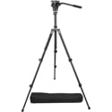 Photo of E-Image TC604-PLUS Telescoping Carbon Fiber Tripod Kit with Adjustable Column and Ball Level - 7.7 Pound Payload - Black