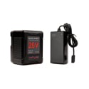 Photo of IndiPro Tools VMDT26V V-Mount Micro-Series 26V 260Wh Lithium-Ion Battery and D-Tap Charger Kit