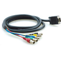 Photo of Kramer C-GM/5BF-10 Molded 15-pin HD (M) to 5 BNC (F) Breakout Cable - 10 Ft.