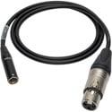 Photo of Sescom L2E5-T3XJ-10 Sub-miniature Mic Cable  3-Pin Mini XLR Male to 3-Pin XLR Female Black - 10 Foot