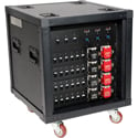 LEX PRMK12D-MR4U-2LV-RB 200 Amp Viceroy Rolling PowerRACK with 19-Pin/L21-30 Duplex Receptacles