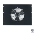 Lowell FT1-7T 7RU 19 Inch Rackmount Turbo Fan Panel with 10 Inch Diameter and Cord with Built-In Thermostat