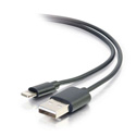 Middle Atlantic 35499 1M USB A Male to Lightning Male Sync and Charging Cable - Black - 3.3 Feet