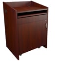 Middle Atlantic L2LDC2CCMGC Pre-Configured L2 Series Lectern with 4 Inch Casters and Connectivity - Grained Dark Cherry