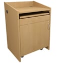 Middle Atlantic L2LDC2CCMKM Pre-Configured L2 Series Lectern with 4 Inch Casters and Connectivity - Knotted Maple