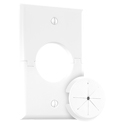 Midlite 1GSWH-GR1 Single Gang Splitport with Grommet - White