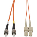 Photo of Camplex MMD62-ST-SC-010 Premium Bend Tolerant Fiber Patch Cable OM1 Multimode Duplex ST to SC - Orange - 10 Meter