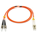 Photo of Camplex OM1 Bend Tolerant Multimode Duplex ST to LC Armored Fiber Patch Cable - Orange - 3 Meter