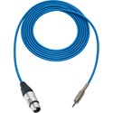 Photo of Sescom MSC3XJMZBE Audio Cable Mogami Neglex Quad 3-Pin XLR Female to 3.5mm TRS Balanced Male Blue - 3 Foot