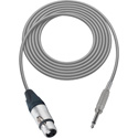 Photo of Sescom MSC6XJSGY Audio Cable Mogami Neglex Quad 3-Pin XLR Female to 1/4 TS Mono Male Gray - 6 Foot