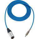 Photo of Sescom MSC75XMBE Audio Cable Mogami Neglex Quad 3-Pin XLR Male to 3.5mm TS Mono Male Blue - 75 Foot