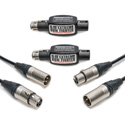 Photo of Sescom XLR Audio Bundle with 2 25ft SC25XXJ XLR Cables and 2 IL-19 XLR Inline Hum Eliminators