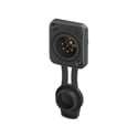 Photo of NEUTRIK Airtight Series Receptacle xlrCON TOP IP65/IP66 5-Pole Male XLR Chassis Connector - Black/Gold - 100/Pack