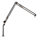 Photo of O.C. White 14199-R-B ProBoom Elite 45-Inch 2 Section Mic Arm w/ 12-Inch Cast Aluminum Riser -Carbon Black & Chrome