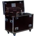 Odyssey OPT452230WBRN Professional Brown Hex Board Flight Ready Utility Tour Trunk Case with Casters - 45 x 22 x 30-Inch