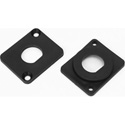 Penn-Elcom M1906/P7 Blanking Plate Flush Fit Punched .24-inches for Phono - Black - Plastic - 10 Pack