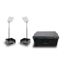 Prompter People PRO-SP15PHBKIT Stagepro Presidential Teleprompter Pair w/ 15in Highbright Monitors/Hard Case/Metal Poles