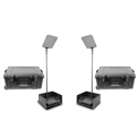 Prompter People PRO-SP15P2HBKIT-CARB Stagepro Teleprompter Pair w/ 15in Highbright Monitor/Two Cases/Carbon Fiber Poles