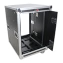 Photo of ProX T-16USLAM20 16RU 20 Inch Deep Vertical Rack Shock Mount Case with 2 Sliding Slam Doors and 4 Inch Caster Wheels