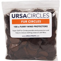 Photo of Remote Audio URS FC100BR URSA Fur Circles for Lavalier Mics - Brown - 100 Pack