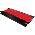 RhinoGuard RG513A-RB 5-Channel 1.3 Inch Cable Protector - 30000lbs Axle Load Capacity - Red Lid/Black Base