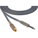 Photo of Sescom SC10SRJGY Audio Cable Canare Star-Quad 1/4 TS Mono Male to RCA Female Gray - 10 Foot