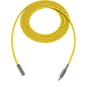 Photo of Sescom SC25MMJYW Audio Cable Canare Star-Quad 3.5mm TS Mono Male to 3.5mm TS Mono Female Yellow - 25 Foot