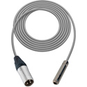 Photo of Sescom SC3XSJGY Audio Cable Canare Star-Quad 3-Pin XLR Male to 1/4 TS Mono Female Grey - 3 Foot