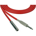 Photo of Sescom SC50SSJRD Audio Cable Canare Star-Quad 1/4 TS Mono Male to 1/4 TS Mono Female Red - 50 Foot