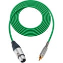 Photo of Sescom SC50XJRGN Audio Cable Canare Star-Quad 3-Pin XLR Female to RCA Male - Green - 50 Foot