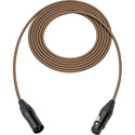 Photo of Sescom SC50XXJBN/B Canare Star-Quad Microphone Cable with Black & Gold XLR - Brown - 50 Foot