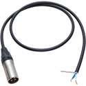 Photo of Sescom SC6X-BARE Canare Star-Quad 3-Pin XLR Male to Stripped Ends Audio Cable - Black- 6 Foot