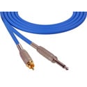 Photo of Sescom SC75SRBE Audio Cable Canare Star-Quad 1/4-Inch TS Mono Male to RCA Male - Blue - 75 Foot