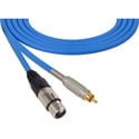 Photo of Sescom Audio Cable Canare Star-Quad 3-Pin XLR Female to RCA Male - Blue - 75 Foot