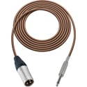 Photo of Sescom SC75XSBN Audio Cable Canare Star-Quad 3-Pin XLR Male to 1/4-Inch TS Mono Male - Brown - 75 Foot